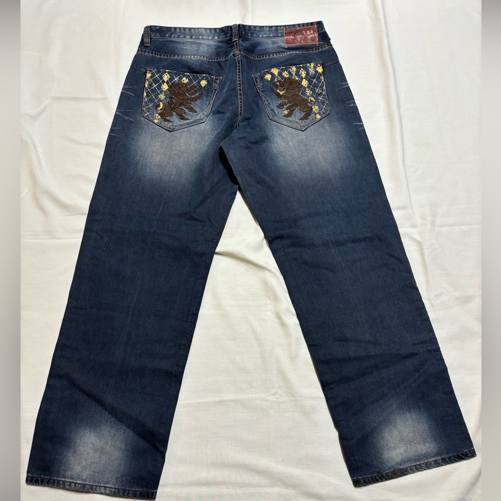 Ecko Unlimited Dark Blue Relaxed Men's Jeans 32” inside